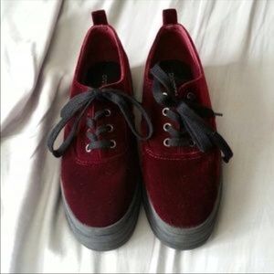 H&M Red velvet creepers